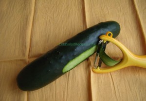 paring / peeling a cucumber